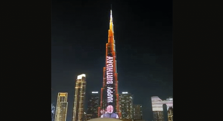 Burj Khalifa Shines with Birthday Wishes for PM Narendra Modi