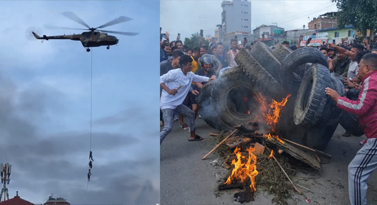 Nepal Army Airlifts Ministers, Families as Protests Rage Out of Control