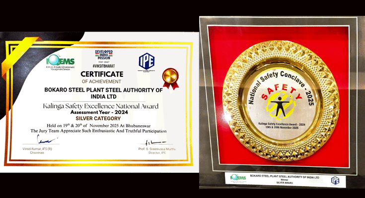 Bokaro Steel Plant Wins Kalinga Safety Excellence Award 2024 -Silver Category