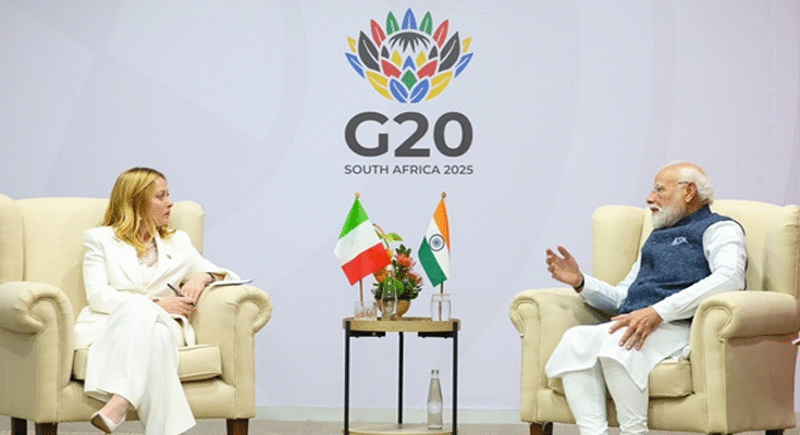 Johannesburg G20 में Modi–Meloni मुलाक़ात, रिश्तों में नई गर्माहट — “मेलोडी” फिर वायरल