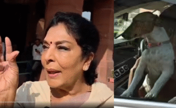 Renuka Chowdhury’s Puppy in Parliament Sparks BJP–Congress Clash