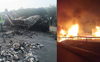 Karnataka Bus Fire Horror: 10 Dead, Over 20 Injured in Chitradurga Collision