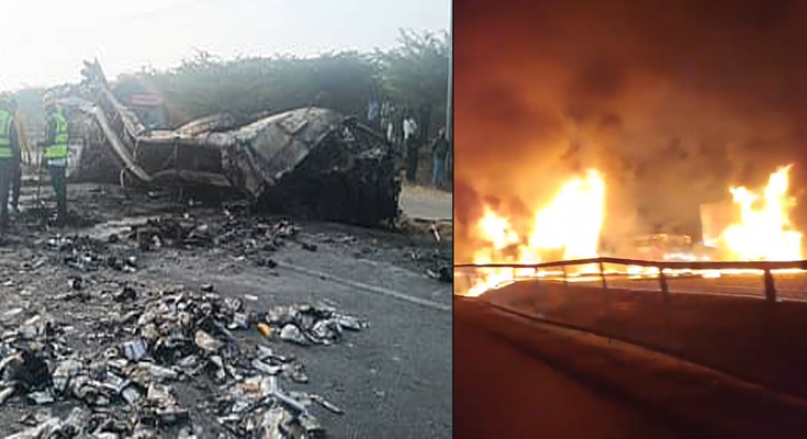 Karnataka Bus Fire Horror: 10 Dead, Over 20 Injured in Chitradurga Collision