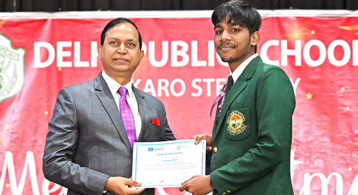 Pride for Jharkhand: DPS Bokaro’s Sarvagya Clinches UNESCO Global Science Award