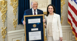 Venezuelan Leader Hands Nobel Peace Prize to Trump at White House