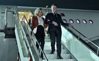 French President Emmanuel Macron Arrives in Mumbai