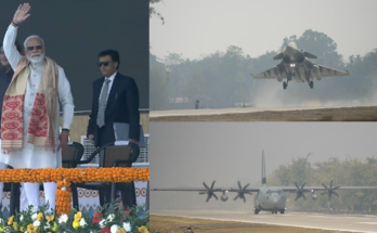 PM Modi inaugurates the Emergency Landing Facility on Moran Bypass in Dibrugarh, Assam