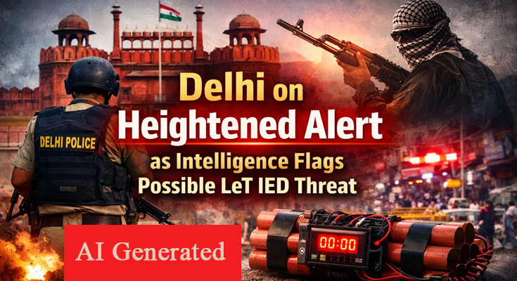 Delhi on Heightened Alert as Intelligence Flags Possible LeT IED Threat