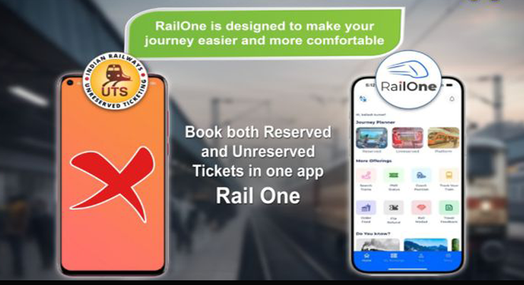 Railways Replaces UTS App with Rail One for Unreserved Ticketing