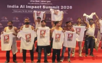 Youth Congress Stages Shirtless Protest Against India–US Trade Deal at AI Summit