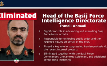 IDF Says Basij Spy Chief Esmail Ahmadi Eliminated in Targeted Tehran Attack