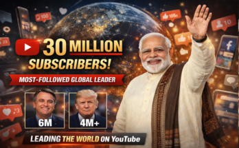 PM Narendra Modi Crosses 30 Million YouTube Subscribers, Leads Global Leaders