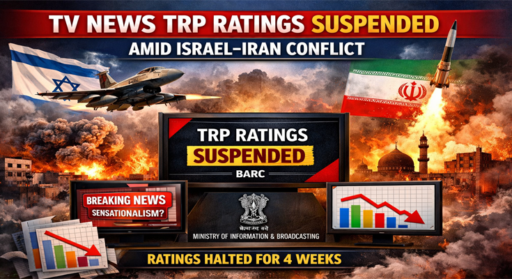 Govt Suspends TV News TRP Ratings for 4 Weeks Over Israel–Iran War Sensationalism