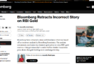 Bloomberg ने RBI के सोना (Gold) बेचने वाली रिपोर्ट वापस ली: पत्रकारिता के लिए एक बड़ी सीख