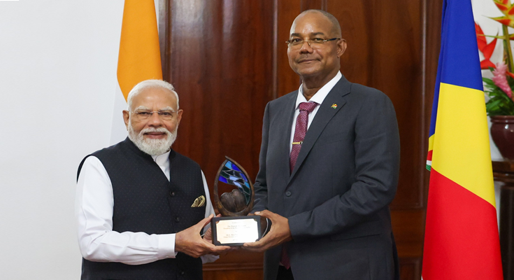 PM Modi Receives Seychelles' Top Civilian Honour for Global Environmental Leadership