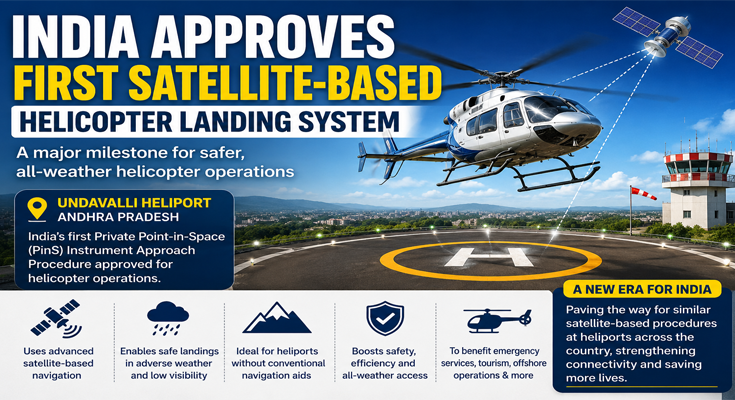 India Clears First Satellite-Based Helicopter Landing System, Marks Major Aviation Milestone