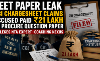 ₹21 Lakh to Leak NEET Paper? CBI Chargesheet Alleges Insider Conspiracy Involving NTA Experts and Coaching Operators