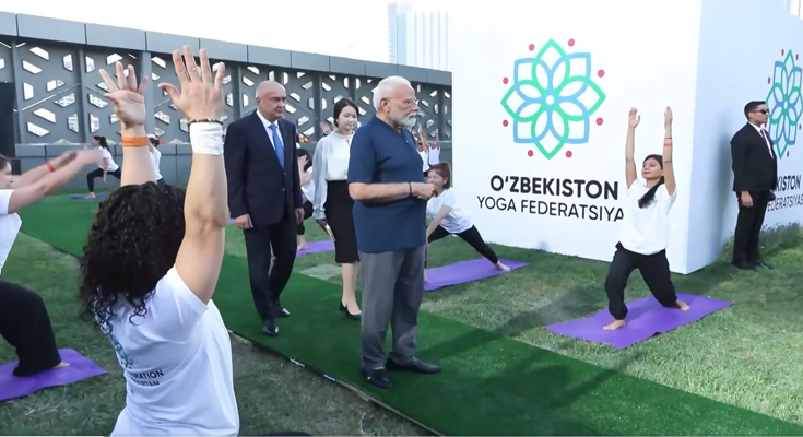 PM Modi Joins Yoga in Tashkent as India-Uzbekistan Upgrade Ties, Eye $5 Billion Trade, Uranium Supply