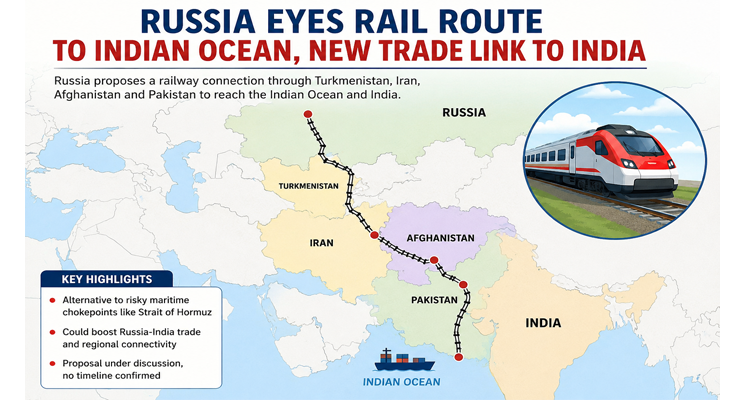 Beyond Hormuz: Russia Explores New Rail Corridor Linking India via Eurasia