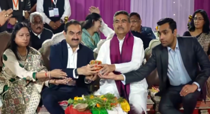 ₹4,000 Crore Adani Arogya Mandir in Kolkata; Suvendu Adhikari Lays Foundation Stone