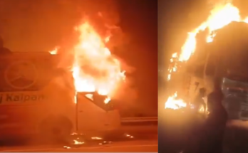 9 Burnt to Death as Sleeper Bus Carrying 35 Catches Fire on Noida Highway