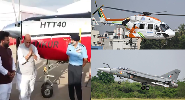 HAL Hands Over Tejas, HTT-40 and Dhruv NG Aircraft