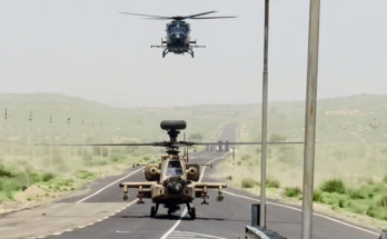 Indian Army Helicopters Land on NH-911 Near Pakistan Border in Rajasthan