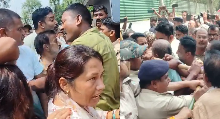 Bokaro Sector-12 Quarters Row Escalates: ‘Awas Bachao’ Protesters Besiege BSL ED’s Residence