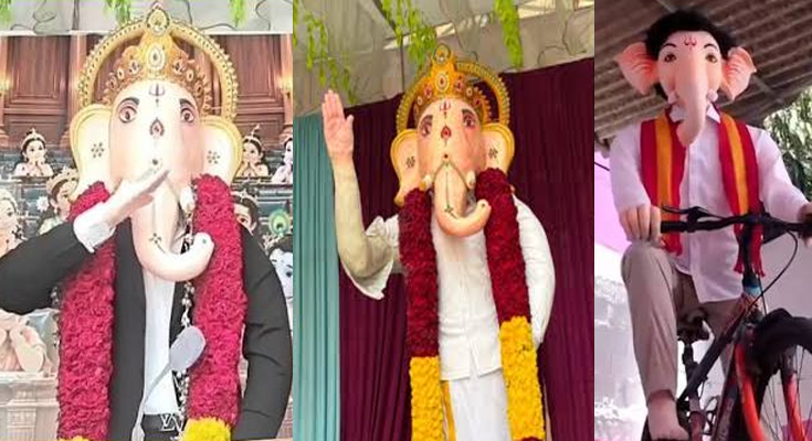 BJP Seeks Action Over Vijay-Themed Ganesh Idol in Tamil Nadu