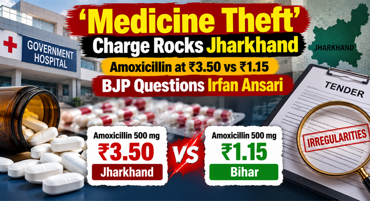 ‘Medicine Theft’ Charge Rocks Jharkhand: Amoxicillin ₹3.50 vs ₹1.15, BJP Questions Irfan Ansari