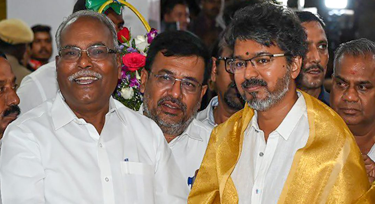 Vijay-Led TVK Secures Support of 120 MLAs, Stakes Claim to Form Tamil Nadu Government