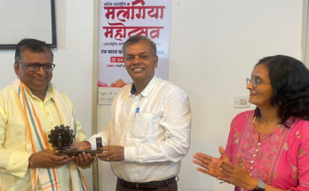 Maithili Theatre Artist Sunil Mohan Thakur Felicitated at Global Malangiya Festival