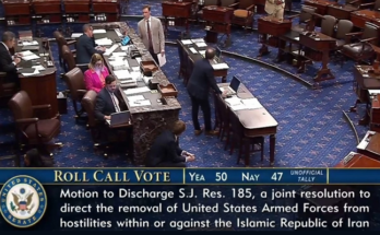US Senate Passes Resolution to Limit Trump’s War Powers on Iran