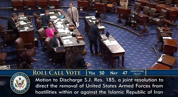 US Senate Passes Resolution to Limit Trump’s War Powers on Iran